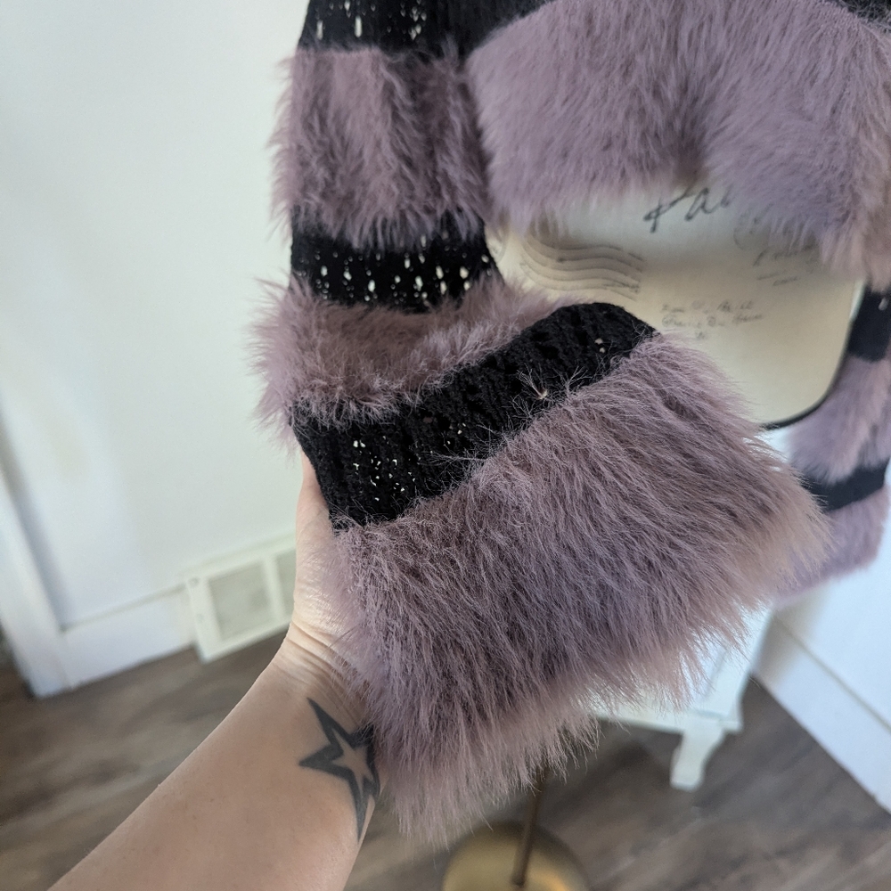 Barbie Chill Cropped Fuzzy Sweater - Picture 5 of 7